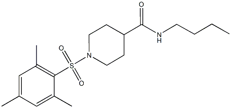 N-butyl-1-(mesitylsulfonyl)-4-piperidinecarboxamide Structure