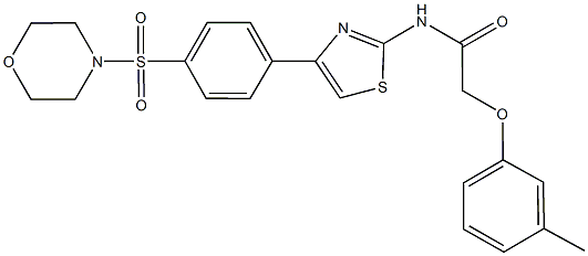  2-(3-methylphenoxy)-N-{4-[4-(4-morpholinylsulfonyl)phenyl]-1,3-thiazol-2-yl}acetamide