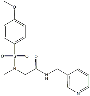 2-[[(4-methoxyphenyl)sulfonyl](methyl)amino]-N-(3-pyridinylmethyl)acetamide