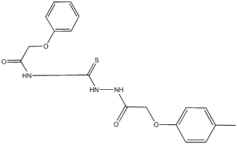 N-({2-[(4-methylphenoxy)acetyl]hydrazino}carbothioyl)-2-phenoxyacetamide,,结构式