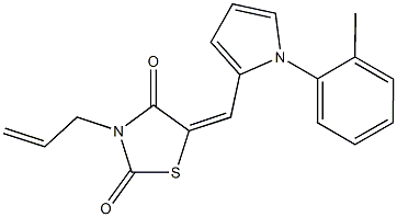 3-allyl-5-{[1-(2-methylphenyl)-1H-pyrrol-2-yl]methylene}-1,3-thiazolidine-2,4-dione Structure