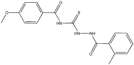 4-methoxy-N-{[2-(2-methylbenzoyl)hydrazino]carbothioyl}benzamide