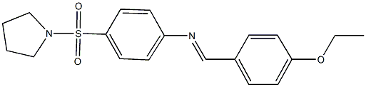 N-(4-ethoxybenzylidene)-N-[4-(1-pyrrolidinylsulfonyl)phenyl]amine Structure