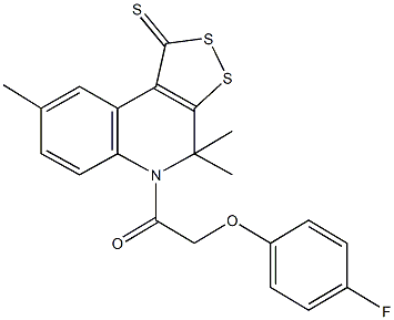 5-[(4-fluorophenoxy)acetyl]-4,4,8-trimethyl-4,5-dihydro-1H-[1,2]dithiolo[3,4-c]quinoline-1-thione