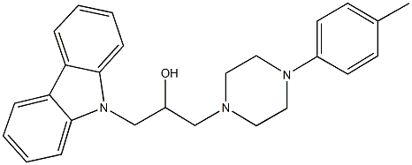 1-(9H-carbazol-9-yl)-3-[4-(4-methylphenyl)-1-piperazinyl]-2-propanol,,结构式