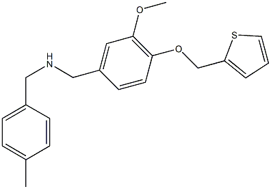 N-[3-methoxy-4-(2-thienylmethoxy)benzyl]-N-(4-methylbenzyl)amine Structure