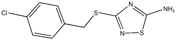 3-[(4-chlorobenzyl)sulfanyl]-1,2,4-thiadiazol-5-amine Structure