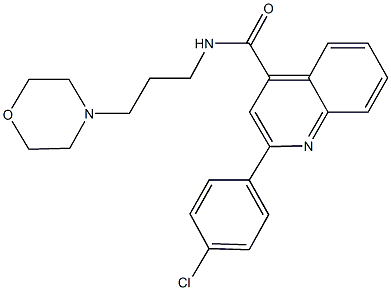 2-(4-chlorophenyl)-N-[3-(4-morpholinyl)propyl]-4-quinolinecarboxamide|