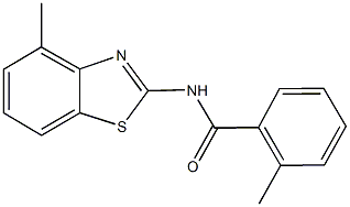 2-methyl-N-(4-methyl-1,3-benzothiazol-2-yl)benzamide Structure