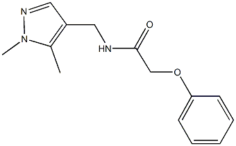 N-[(1,5-dimethyl-1H-pyrazol-4-yl)methyl]-2-phenoxyacetamide Struktur