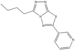 3-butyl-6-(3-pyridinyl)[1,2,4]triazolo[3,4-b][1,3,4]thiadiazole 化学構造式