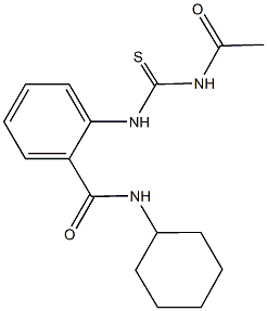 2-{[(acetylamino)carbothioyl]amino}-N-cyclohexylbenzamide Struktur