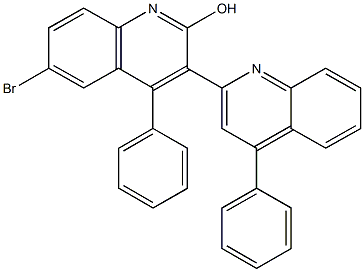 6'-bromo-2,3'-bis[4-phenylquinoline]-2'-ol Structure