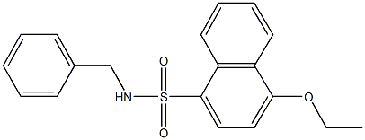 N-benzyl-4-ethoxy-1-naphthalenesulfonamide Structure