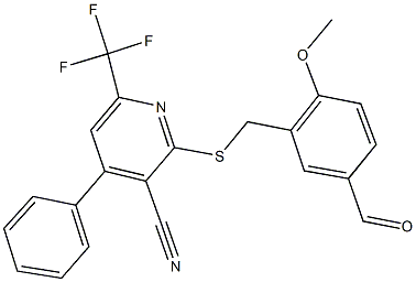  2-[(5-formyl-2-methoxybenzyl)sulfanyl]-4-phenyl-6-(trifluoromethyl)nicotinonitrile