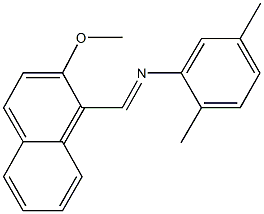 N-(2,5-dimethylphenyl)-N-[(2-methoxy-1-naphthyl)methylene]amine 化学構造式