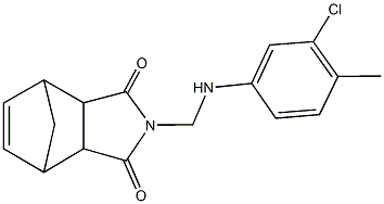 4-[(3-chloro-4-methylanilino)methyl]-4-azatricyclo[5.2.1.0~2,6~]dec-8-ene-3,5-dione,,结构式