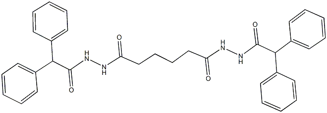 N'-{6-[2-(diphenylacetyl)hydrazino]-6-oxohexanoyl}-2,2-diphenylacetohydrazide Struktur