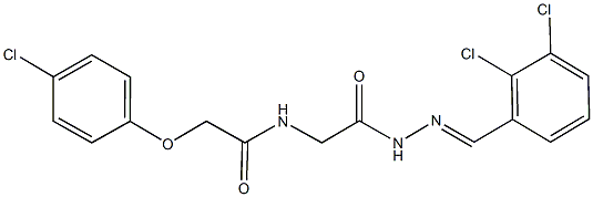 2-(4-chlorophenoxy)-N-{2-[2-(2,3-dichlorobenzylidene)hydrazino]-2-oxoethyl}acetamide Structure