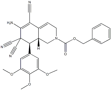  benzyl 6-amino-5,7,7-tricyano-8-(3,4,5-trimethoxyphenyl)-3,7,8,8a-tetrahydro-2(1H)-isoquinolinecarboxylate