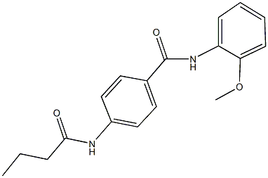 4-(butyrylamino)-N-(2-methoxyphenyl)benzamide,,结构式