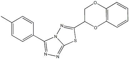 6-(2,3-dihydro-1,4-benzodioxin-2-yl)-3-(4-methylphenyl)[1,2,4]triazolo[3,4-b][1,3,4]thiadiazole