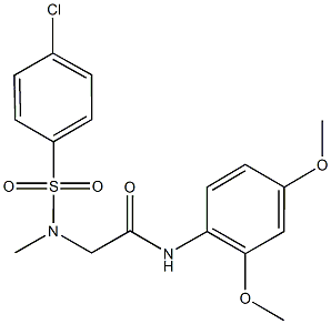 2-[[(4-chlorophenyl)sulfonyl](methyl)amino]-N-(2,4-dimethoxyphenyl)acetamide Structure