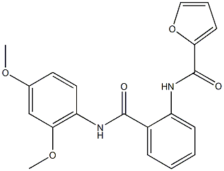 N-{2-[(2,4-dimethoxyanilino)carbonyl]phenyl}-2-furamide 结构式