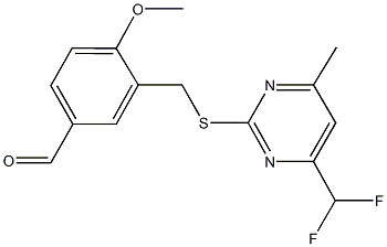 3-({[4-(difluoromethyl)-6-methyl-2-pyrimidinyl]sulfanyl}methyl)-4-methoxybenzaldehyde