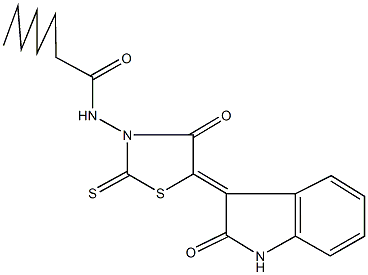 N-[4-oxo-5-(2-oxo-1,2-dihydro-3H-indol-3-ylidene)-2-thioxo-1,3-thiazolidin-3-yl]octanamide