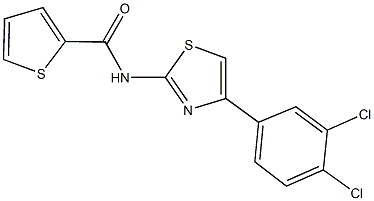 N-[4-(3,4-dichlorophenyl)-1,3-thiazol-2-yl]-2-thiophenecarboxamide Struktur