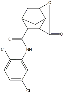 N-(2,5-dichlorophenyl)-5-oxo-4-oxatricyclo[4.2.1.0~3,7~]nonane-9-carboxamide 结构式