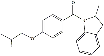 isobutyl 4-[(2-methyl-2,3-dihydro-1H-indol-1-yl)carbonyl]phenyl ether Structure