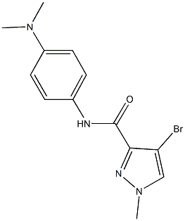 4-bromo-N-[4-(dimethylamino)phenyl]-1-methyl-1H-pyrazole-3-carboxamide 结构式