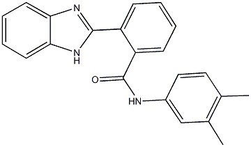 2-(1H-benzimidazol-2-yl)-N-(3,4-dimethylphenyl)benzamide Struktur