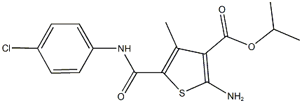 isopropyl 2-amino-5-[(4-chloroanilino)carbonyl]-4-methylthiophene-3-carboxylate