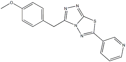 methyl 4-{[6-(3-pyridinyl)[1,2,4]triazolo[3,4-b][1,3,4]thiadiazol-3-yl]methyl}phenyl ether,,结构式