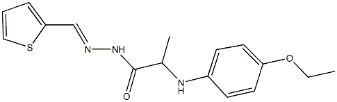 2-(4-ethoxyanilino)-N'-(2-thienylmethylene)propanohydrazide Struktur