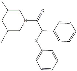 2-(3,5-dimethyl-1-piperidinyl)-2-oxo-1-phenylethyl phenyl sulfide,,结构式