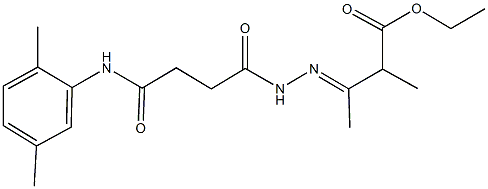 ethyl 3-{[4-(2,5-dimethylanilino)-4-oxobutanoyl]hydrazono}-2-methylbutanoate Structure