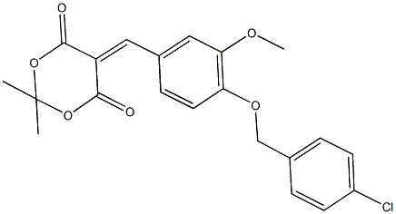 5-{4-[(4-chlorobenzyl)oxy]-3-methoxybenzylidene}-2,2-dimethyl-1,3-dioxane-4,6-dione Structure