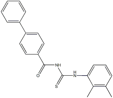 N-([1,1'-biphenyl]-4-ylcarbonyl)-N'-(2,3-dimethylphenyl)thiourea,,结构式