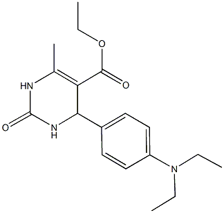 ethyl 4-[4-(diethylamino)phenyl]-6-methyl-2-oxo-1,2,3,4-tetrahydro-5-pyrimidinecarboxylate Structure