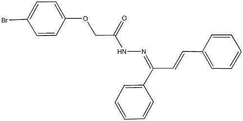 2-(4-bromophenoxy)-N'-(1,3-diphenyl-2-propenylidene)acetohydrazide Struktur
