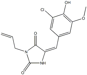 3-allyl-5-(3-chloro-4-hydroxy-5-methoxybenzylidene)-2,4-imidazolidinedione|