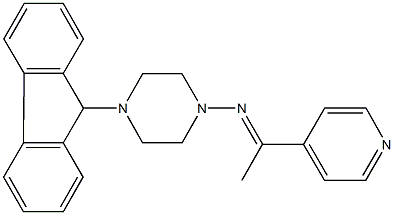4-(9H-fluoren-9-yl)-N-[1-(4-pyridinyl)ethylidene]-1-piperazinamine Struktur