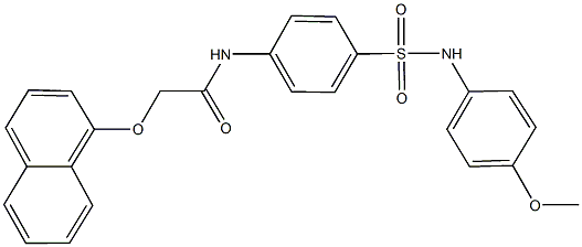 N-{4-[(4-methoxyanilino)sulfonyl]phenyl}-2-(1-naphthyloxy)acetamide,,结构式