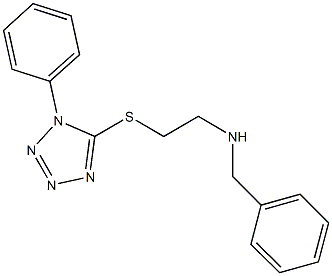 N-benzyl-N-{2-[(1-phenyl-1H-tetraazol-5-yl)sulfanyl]ethyl}amine Struktur
