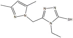 5-[(3,5-dimethyl-1H-pyrazol-1-yl)methyl]-4-ethyl-4H-1,2,4-triazole-3-thiol