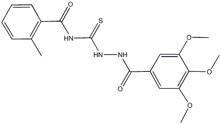 2-methyl-N-{[2-(3,4,5-trimethoxybenzoyl)hydrazino]carbothioyl}benzamide Structure